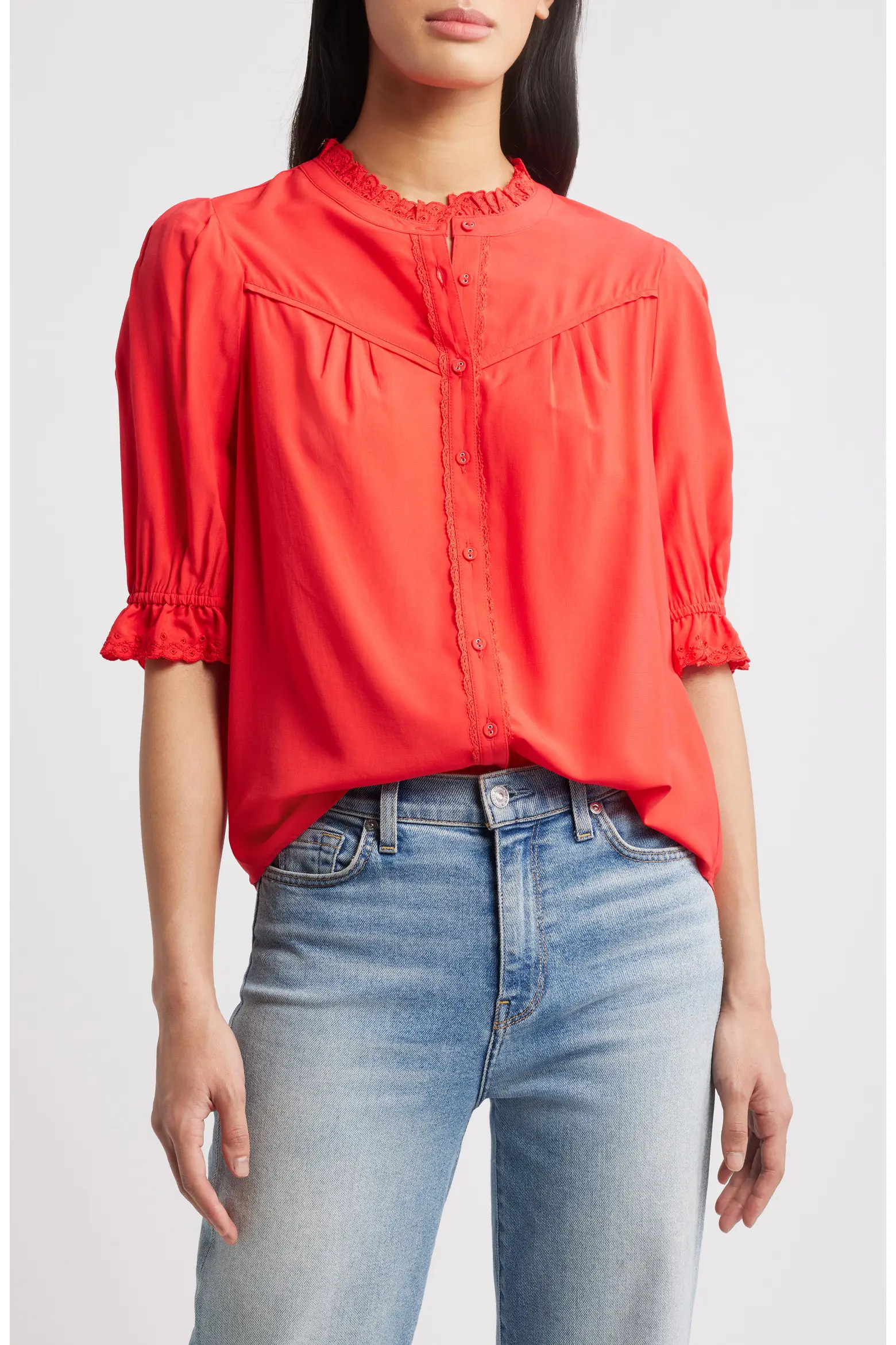 Eyelet Accent Top (Women) | Nordstromrack | Nordstrom Rack