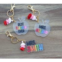 Personalized Teacher Keychain, Gift | Etsy (US)