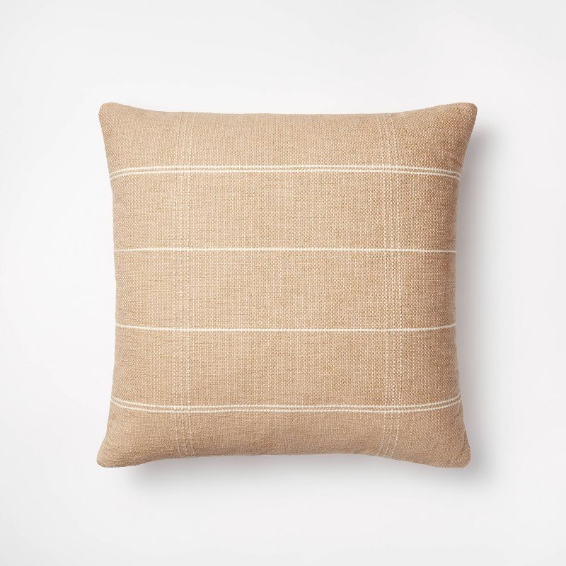 Oversized Woven Windowpane Square Throw Pillow - Threshold™ designed with Studio McGee | Target