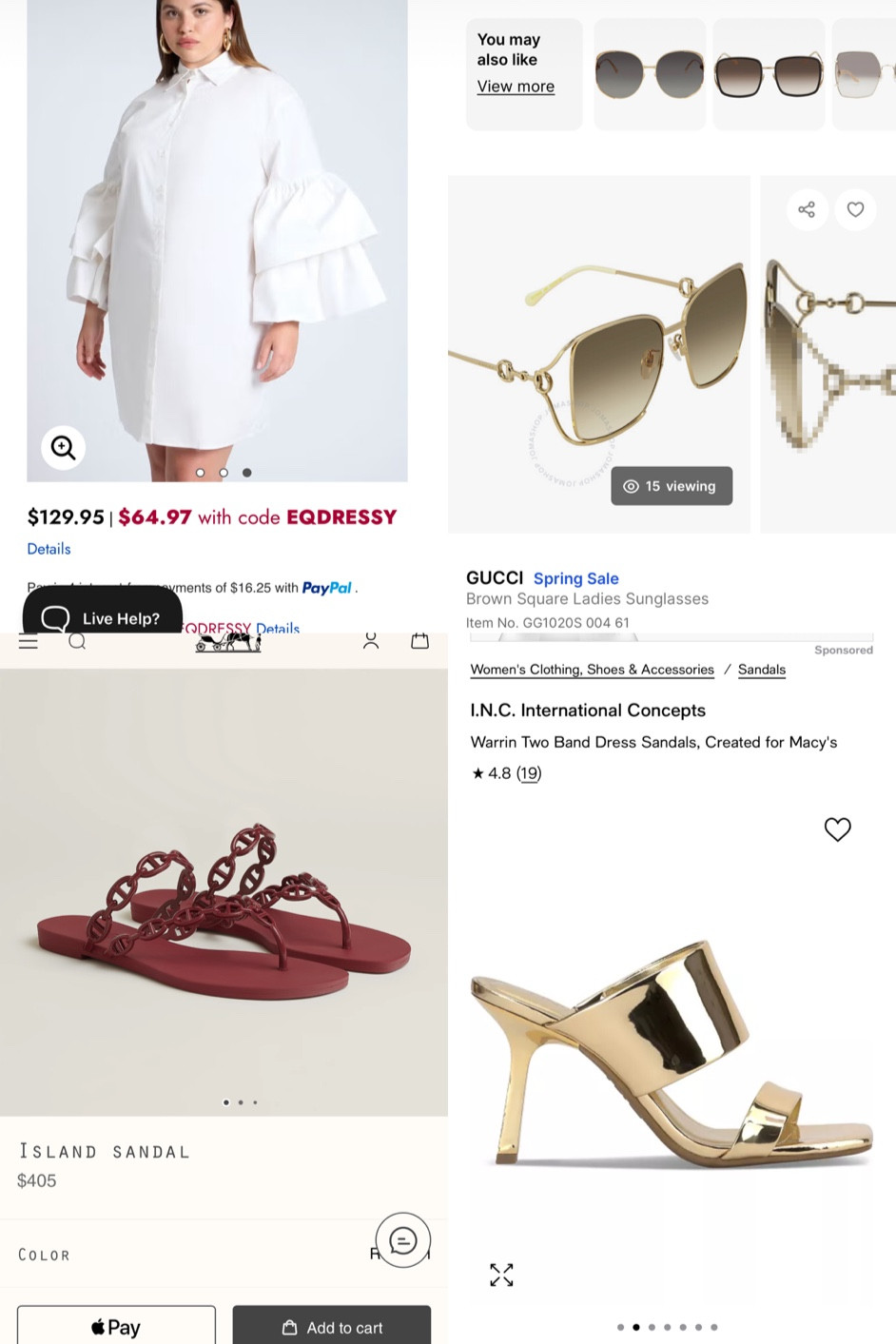 This outfit combination is screaming spring! I love adding a pop of gold  or color to make a simple look pop. Sandals are from Hermes

#LTKPlusSize #LTKStyleTip #LTKSpringSale