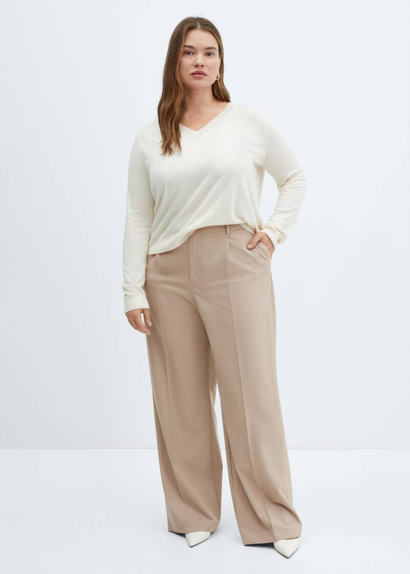 wide leg suit trousers -  Woman | Mango Canada | Mango Canada