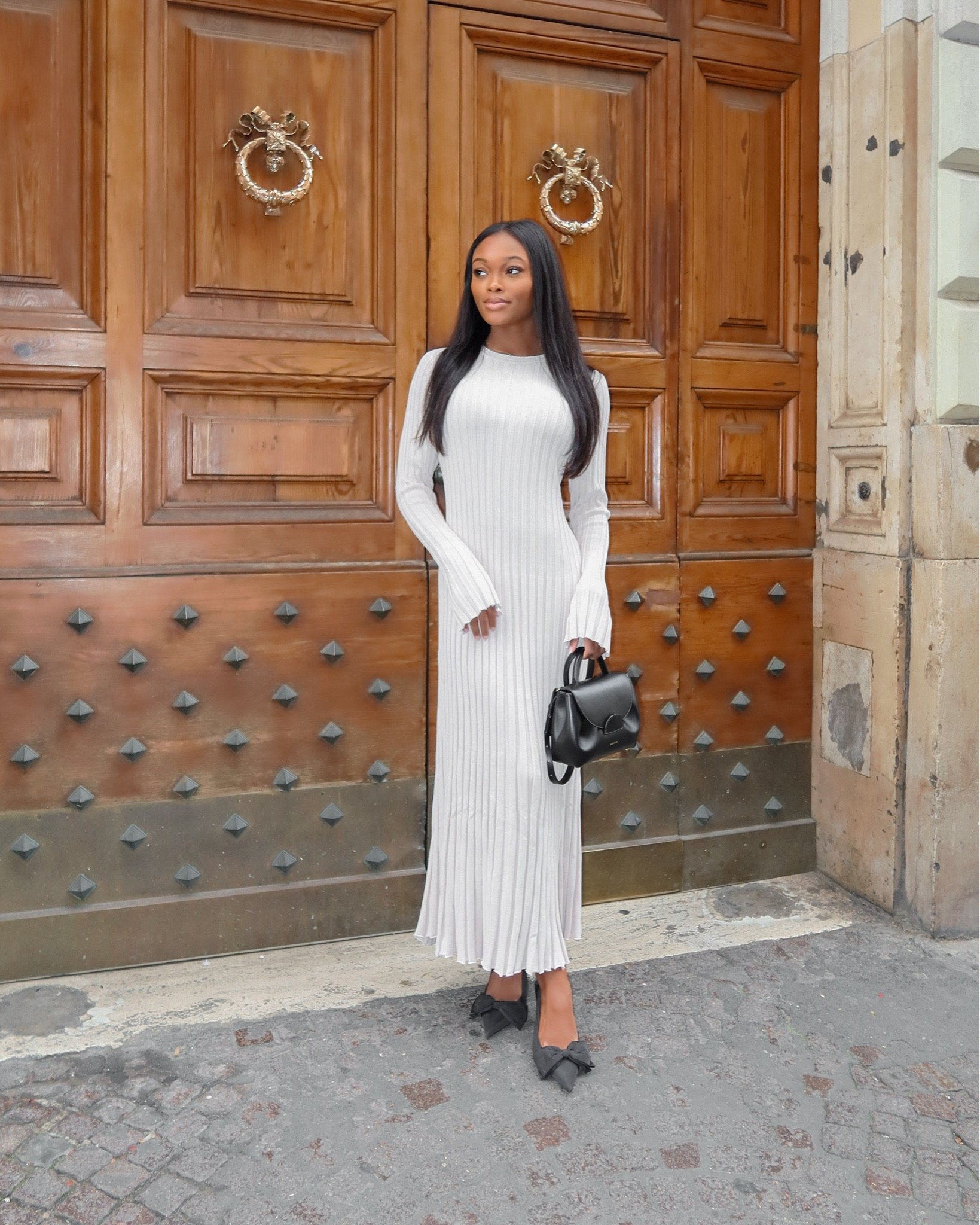 Long sleeve midi dress 🤍 wearing XS!

#LTKSeasonal #LTKstyletip #LTKHoliday