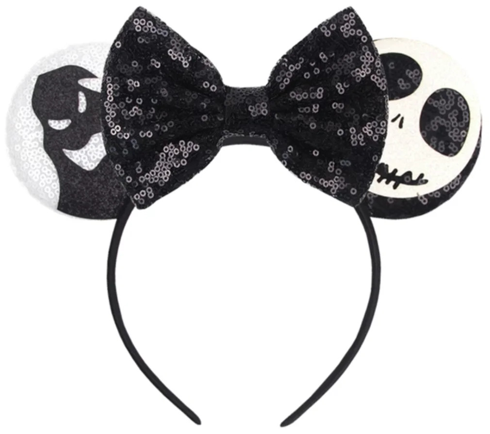 Halloween Ghost Jack Minnie Ears , Halloween Mickey Ears, Princess Ears, Halloween Minnie Ears, H... | Walmart (US)