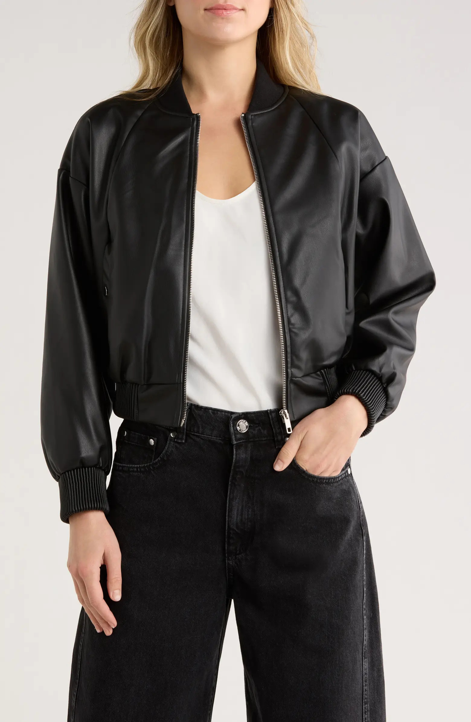 JASON WU Faux Leather Bomber Jacket | Nordstromrack | Nordstrom Rack
