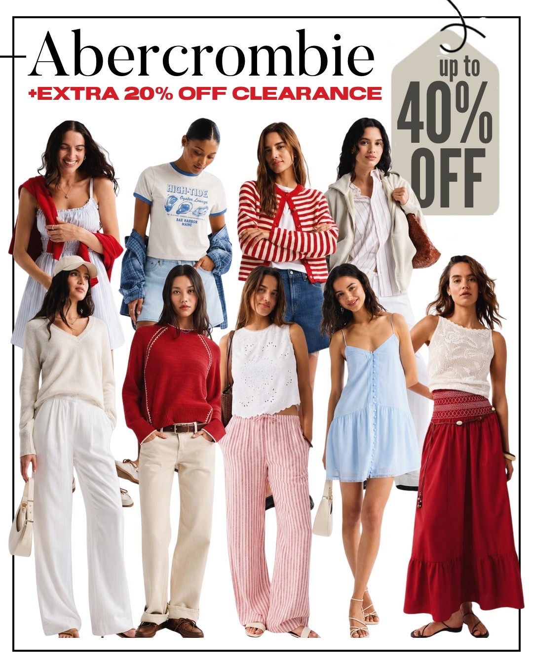 Shop Abercrombie Labor Day Sales! UP TO 40% OFF almost everything + EXTRA 20% OFF clearance!