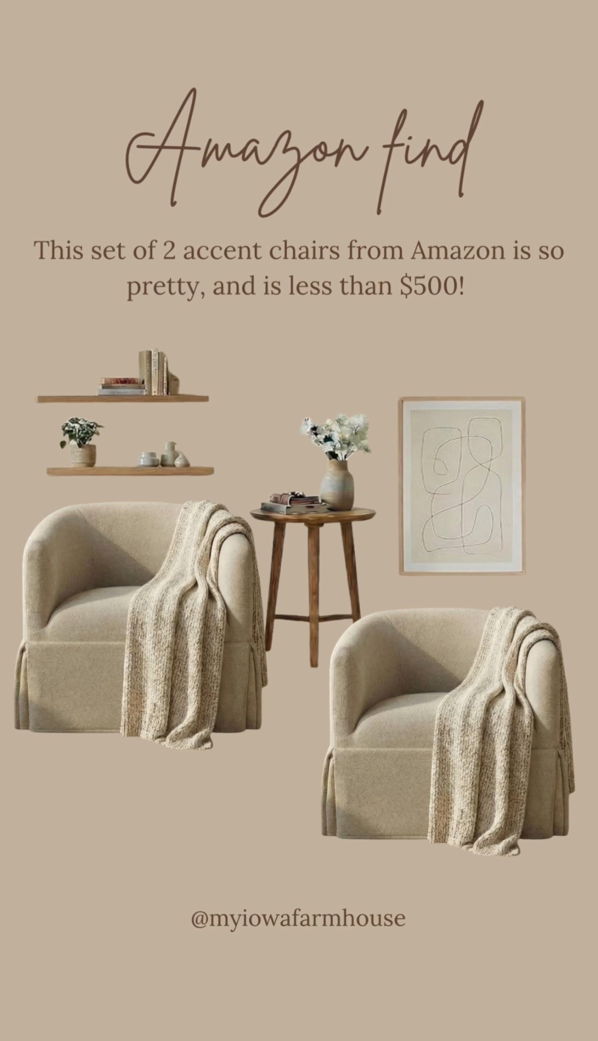 These accent chairs from Amazon are under $500 for a set of 2! 

#LTKHome