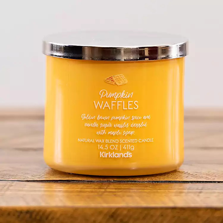 New!Pumpkin Waffles Triple Wick Jar Candle | Kirkland's Home