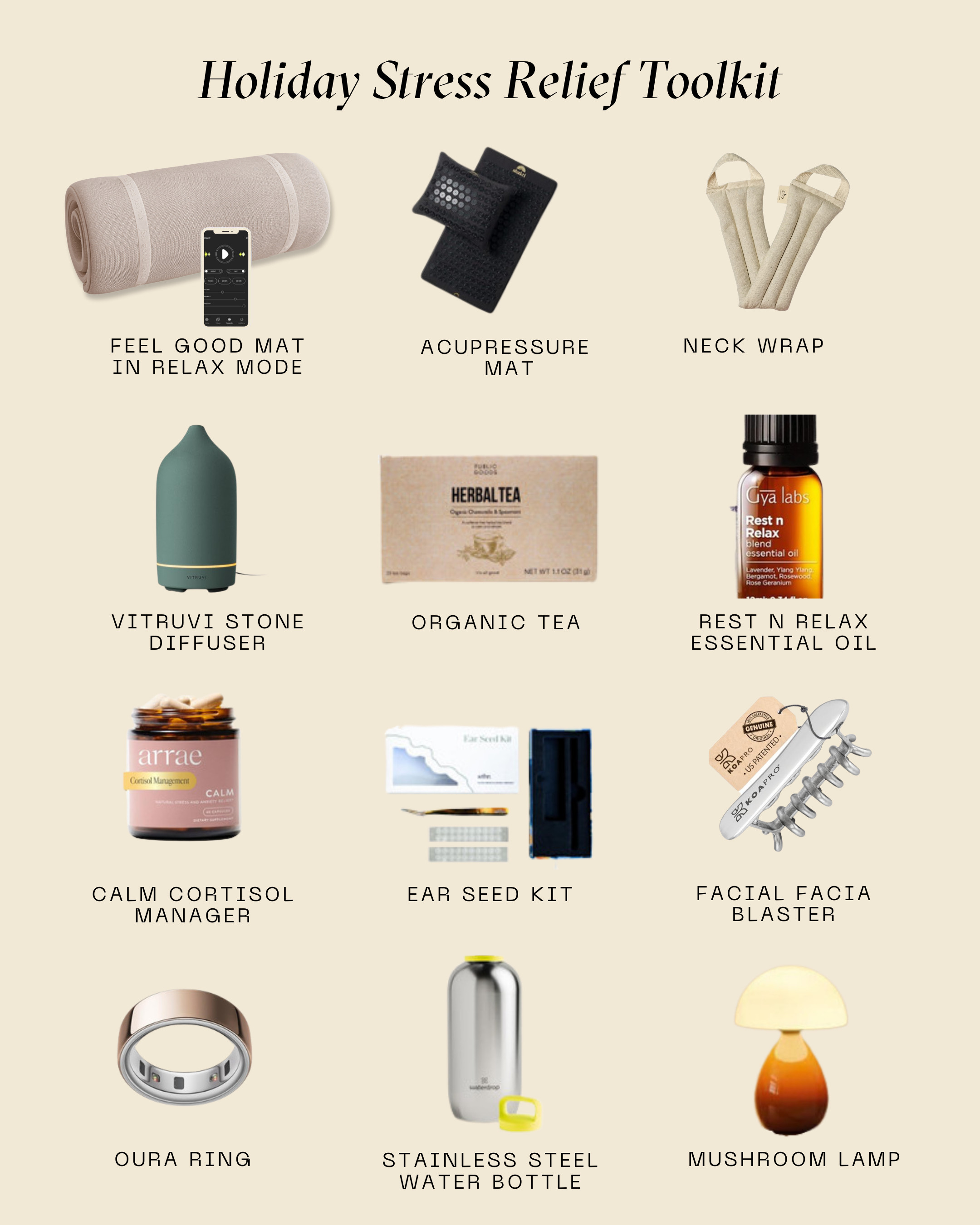 Holiday stress doesn’t live in your head.
It lives in your nervous system.

The Feel Good People Holiday Stress Relief Toolkit was curated for real life — busy days, overstimulation, late nights, sugar, wine, travel, and disrupted routines.

This is nervous system support that fits into the chaos:

• Vibration therapy and sound therapy to gently shift out of fight-or-flight
• Acupressure, fascia release, and ear seeds to help the body unwind
• Warmth, scent, tea, and hydration to signal safety and support sleep
• Low-light evenings and softer inputs to improve sleep quality naturally

No perfect routines required.
No “do more” energy.

Just simple, physical tools that help regulate the nervous system — even while watching a movie, winding down at night, or resetting between long days.

Because stress relief should meet you where you are.

#StressRelief #NervousSystemRegulation #VibrationTherapy #SoundTherapy #SleepSupport #WellnessForBusyWomen #FeelGoodPeople #StressManagement #LowToxLiving #LTKWellness 

 