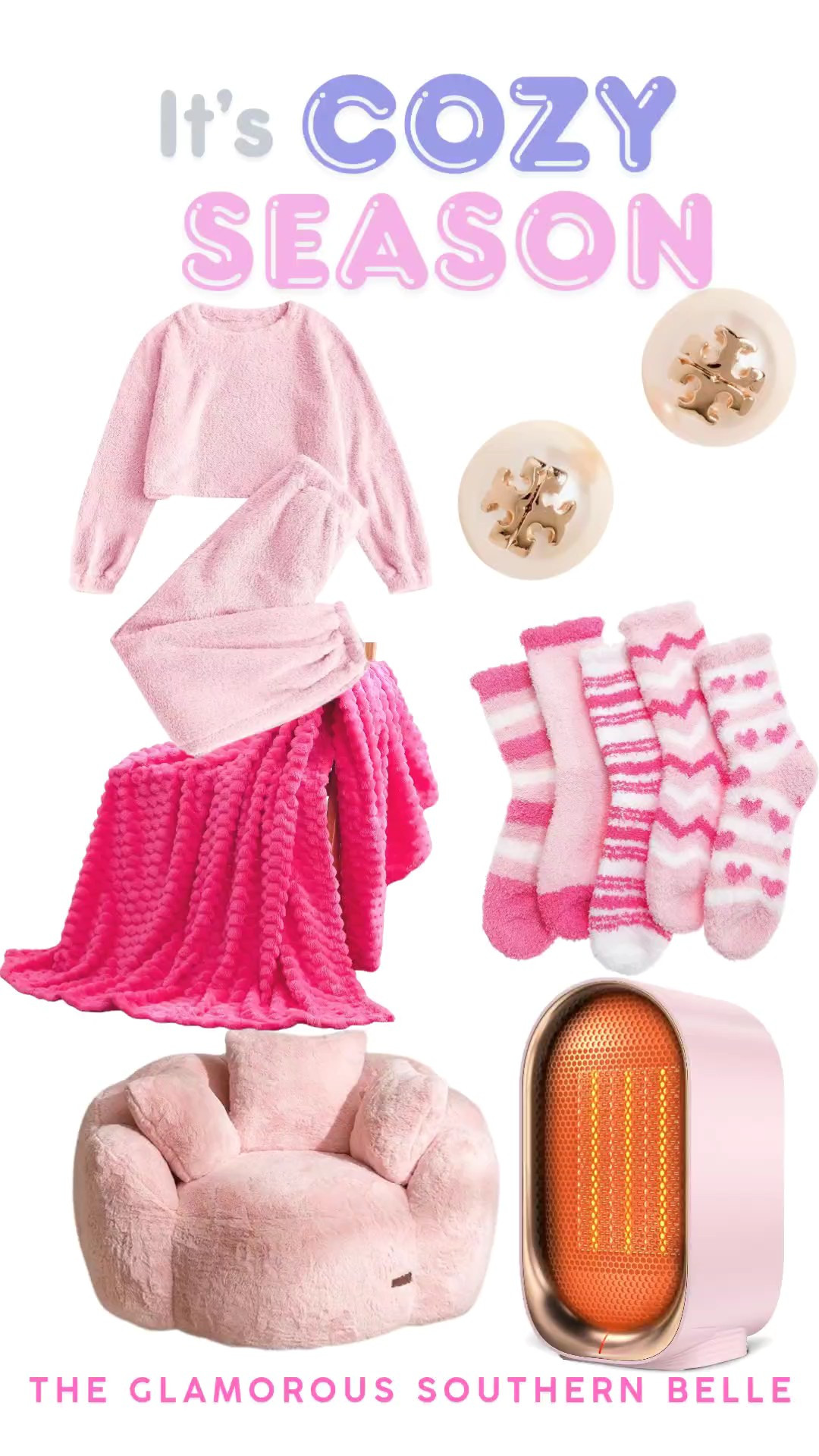 Stay cozy this winter season in cute pj's, a big warm oversized blanket and pink heater, all from Amazon 

#LTKValentine #LTKHome #LTKSeasonal