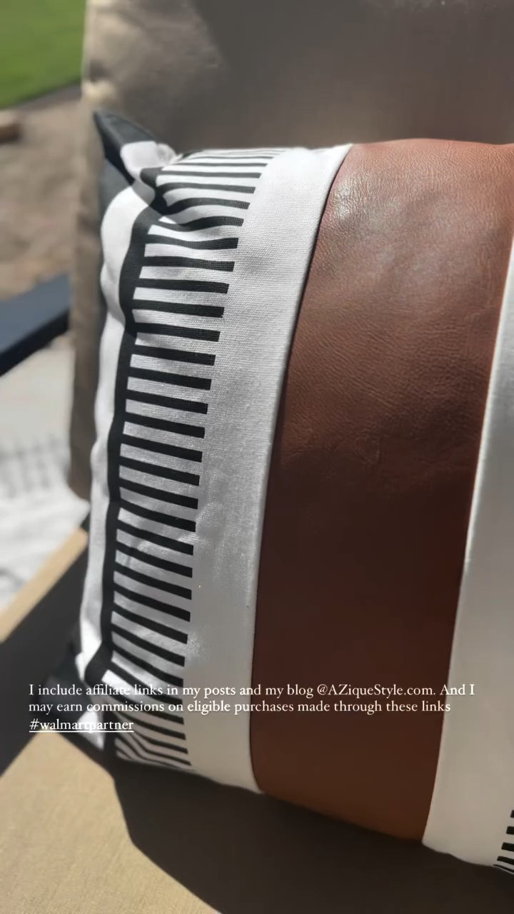 💯🧡Within my home styling concept this type of throw pillow cases is the best choice to go – versatile, appropriate sizing, love these contrasting detailing – brown leather, black and white. Exactly what I need in my backyard – bright, contrasting, natural, elevating! I specifically like this unique aztec vibe of this pattern. To shop comment and I will send you links immediately to your direct messages. #walmartpartner #aziquestyle #homestyling #interiordesign #walmart #homestylinginspo #stylemyhome #throwpillows

#LTKGiftGuide #LTKVideo #LTKHome