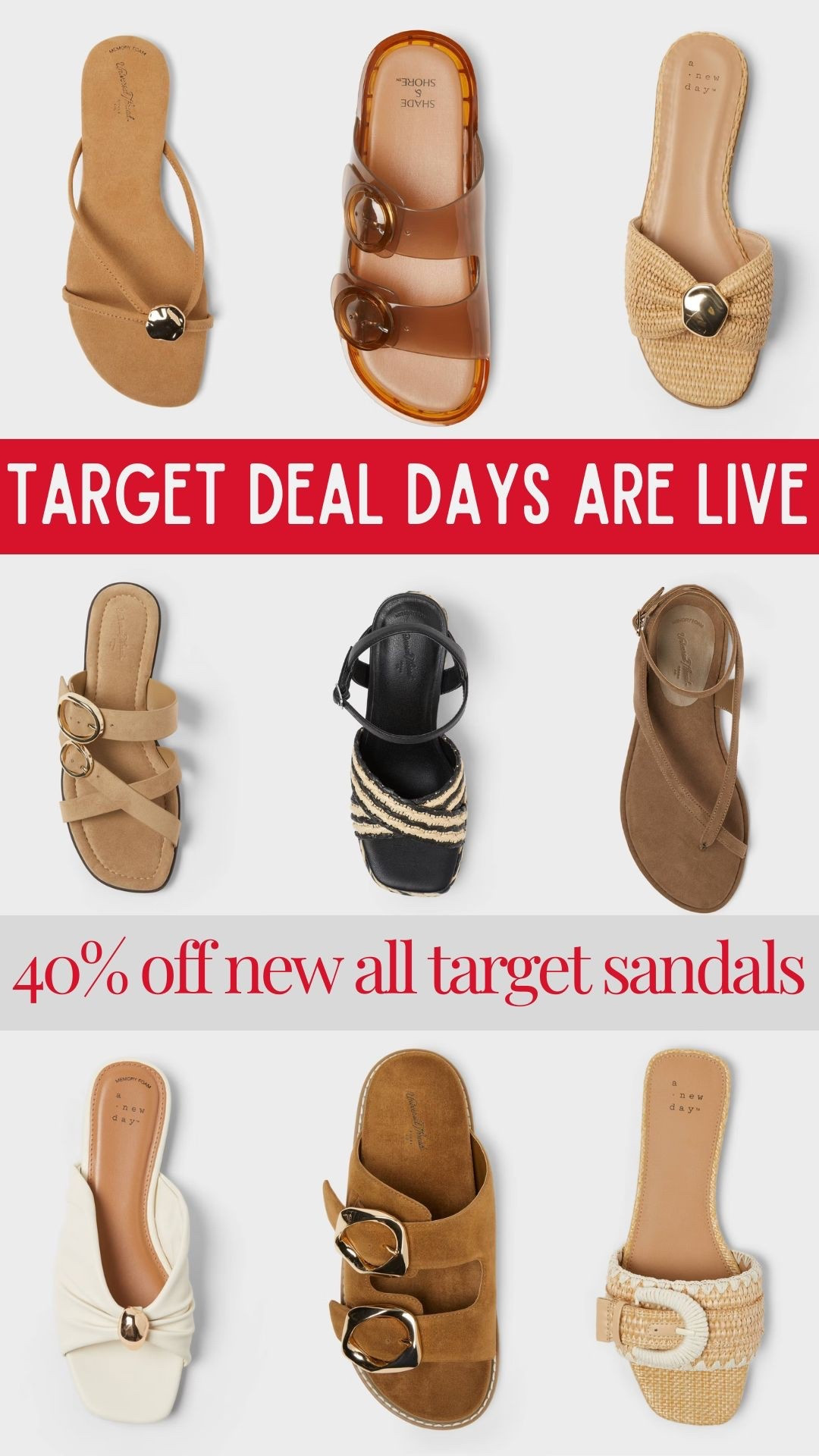 target deal days | 40% off new target sandals 

#LTKSaleAlert #LTKSeasonal