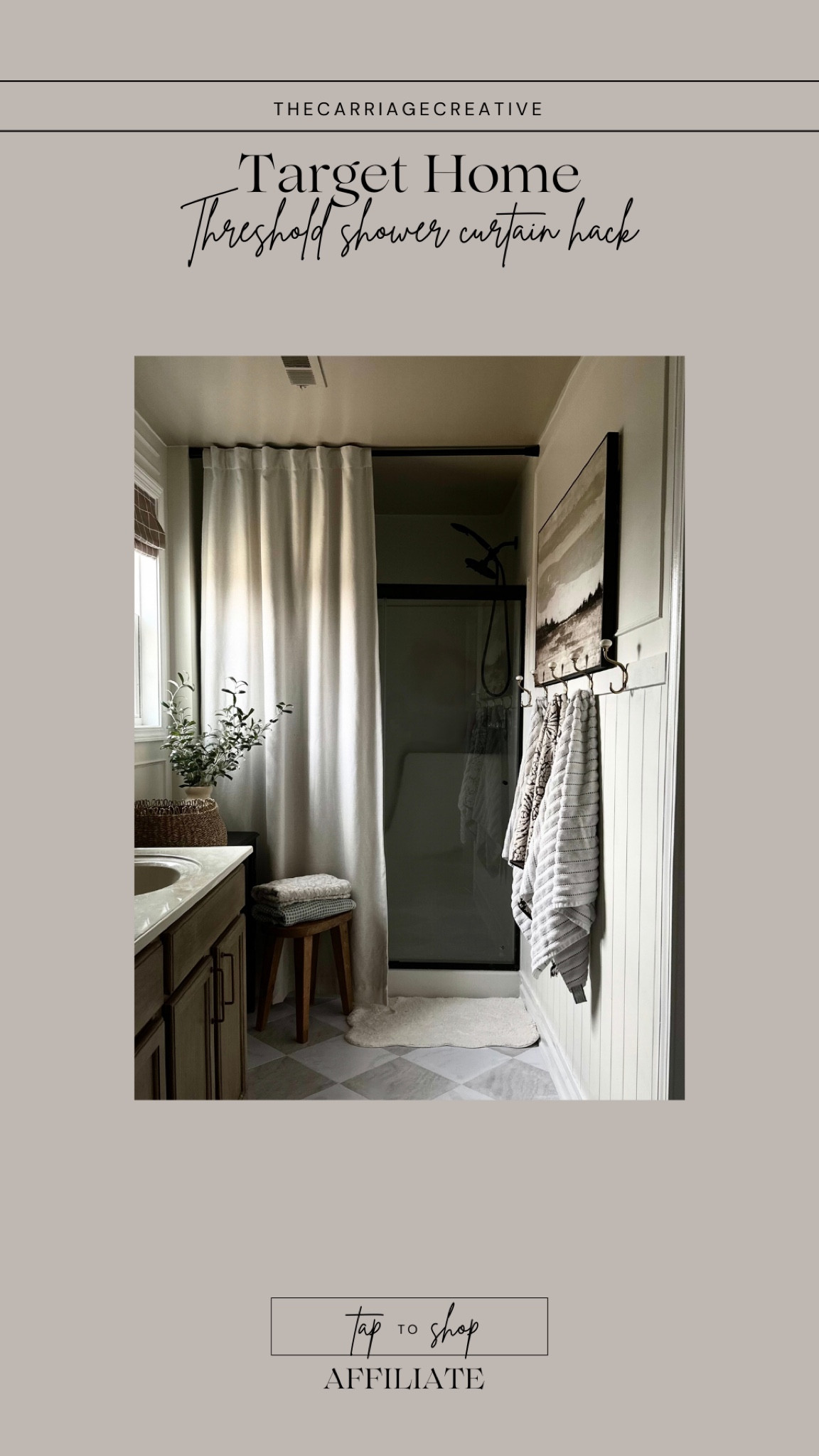 Threshold shower curtain hack ✨

#LTKHome #LTKGiftGuide #LTKCyberWeek