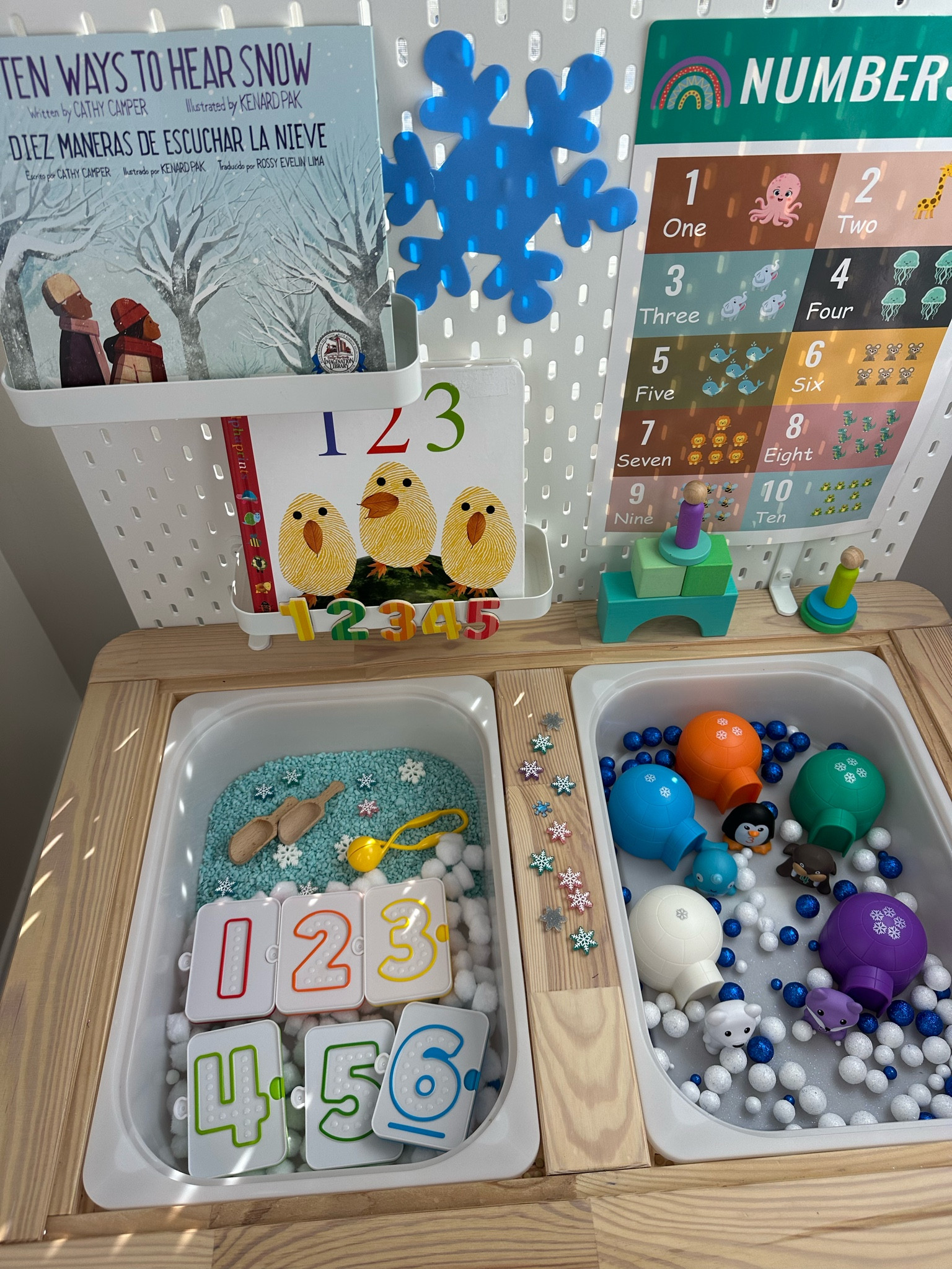 Winter sensory table and preschool play idea  

#LTKKids #LTKSeasonal #LTKFamily