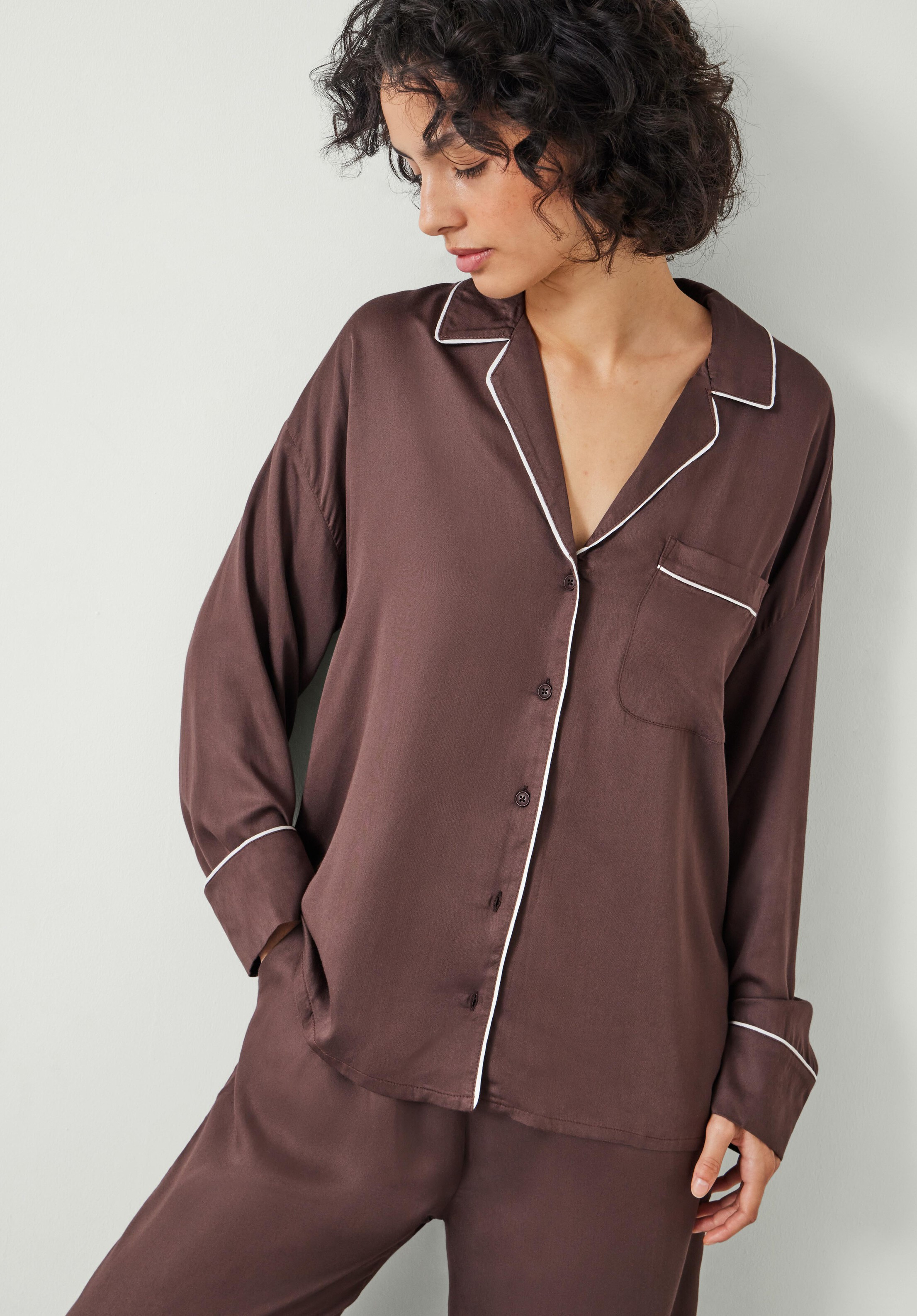 Angelina Satin Modal Pyjama Set | Hush UK