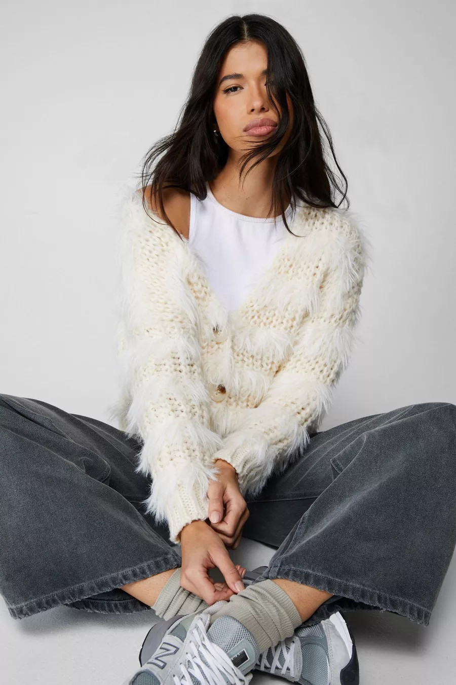 Fluffy Chunky Knit Cardigan | Nasty Gal UK (+IE)