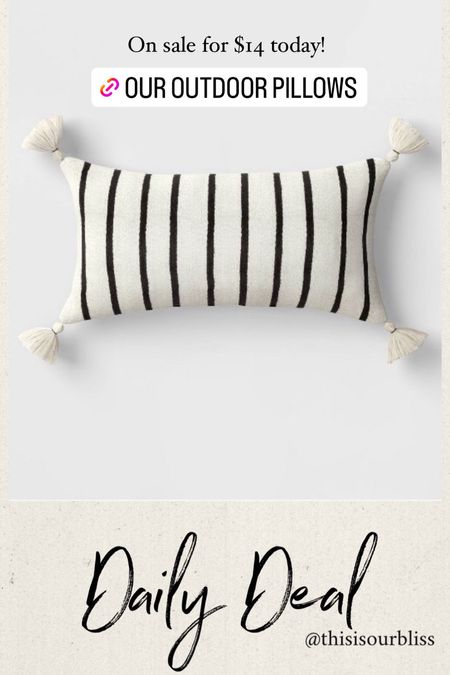 Striped outdoor lumbar pillows with tassels // we have on our lounge chairs by the pool // on sale for $14 

#LTKunder50 #LTKhome #LTKsalealert