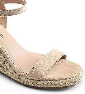 DREAM PAIRS Espadrilles Wedge Sandals for Women, Women's Open Toe Summer Dressy Sandals with Adju... | Amazon (US)
