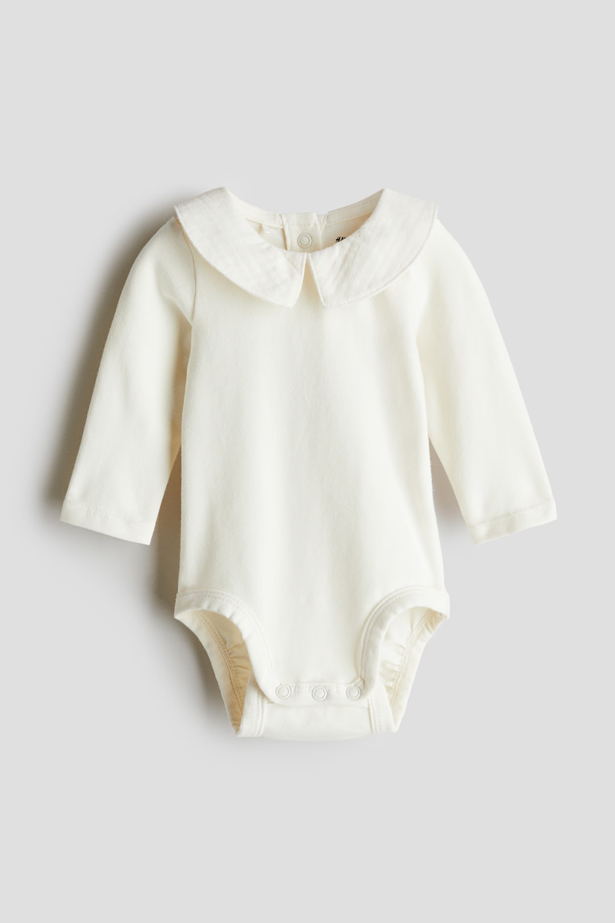 Muslin-collared cotton bodysuit | H&M (UK, MY, IN, SG, PH, TW, HK)