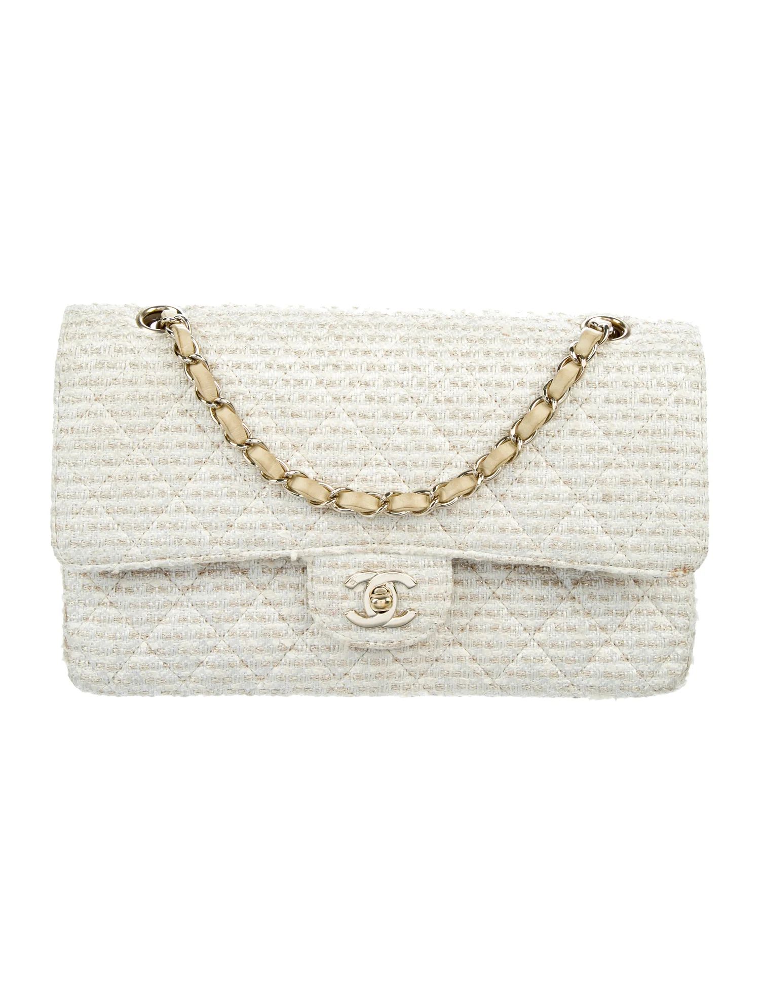 Chanel Medium Classic Tweed Double Flap Bag - Handbags -
          CHA381548 | The RealReal | The RealReal