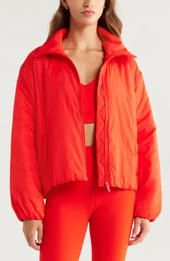 Zella Elevate Insulated Jacket in Red Fiery at Nordstrom Rack, Size X-Large | Nordstrom Rack