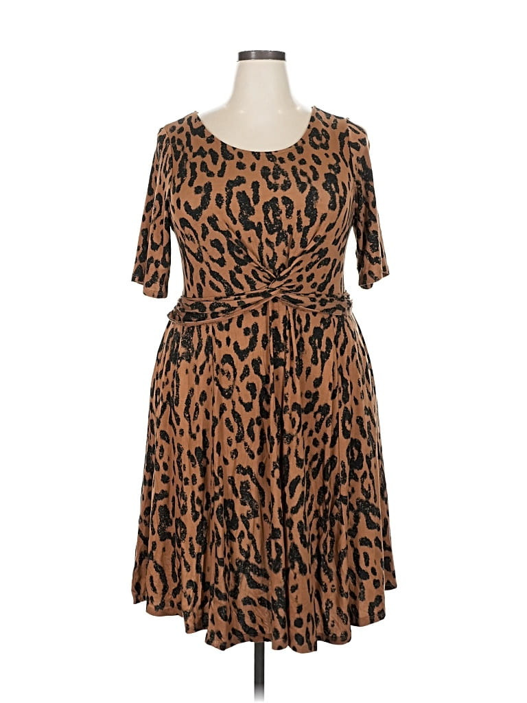 Torrid Animal Print Brown Casual Dress Size 2X (2) - 54% off | ThredUp (US)