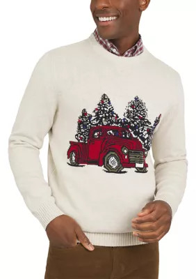 Chaps Men's Holiday Truck Crewneck Sweater, Medium | Belk