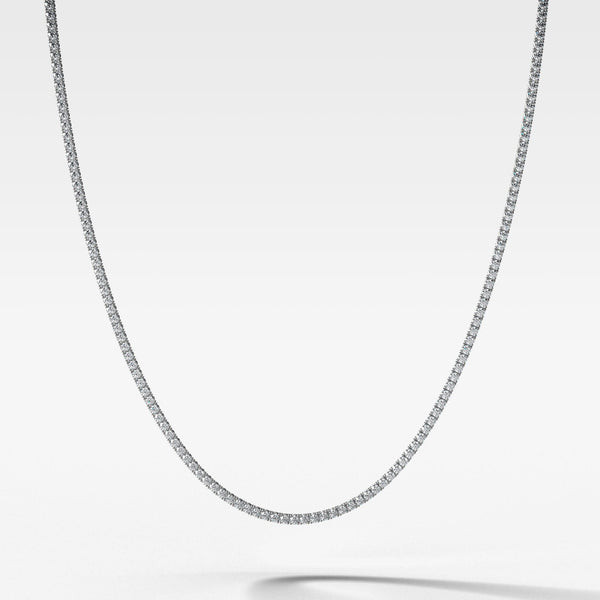 Straight Line Diamond Tennis Necklace 18in (6CTW-15CTW) | Good Stone