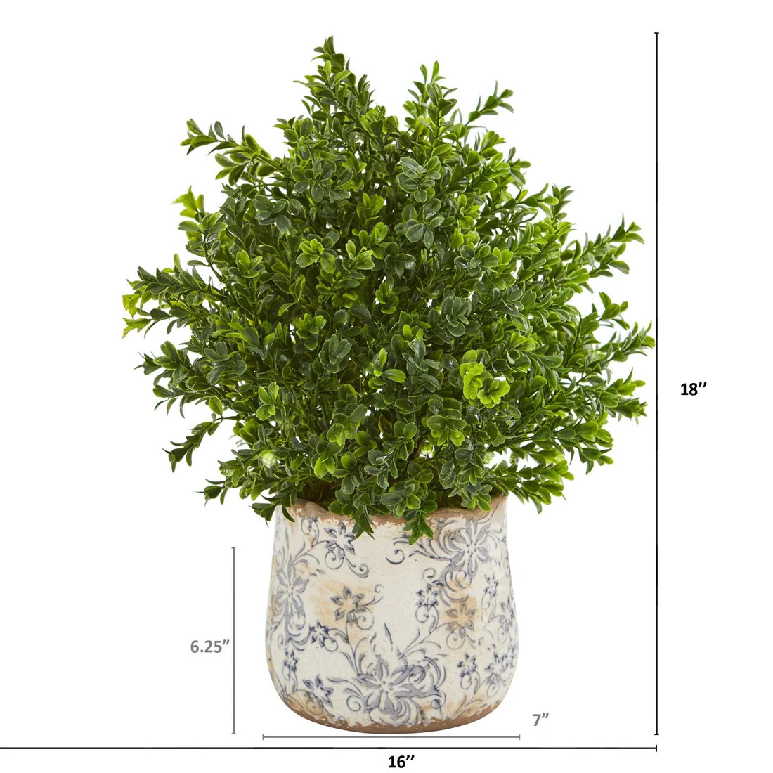 18\u201d Sweet Grass Artificial Plant in Floral Vase (Indoor/Outdoor) | Nearly Natural | Nearly Natural