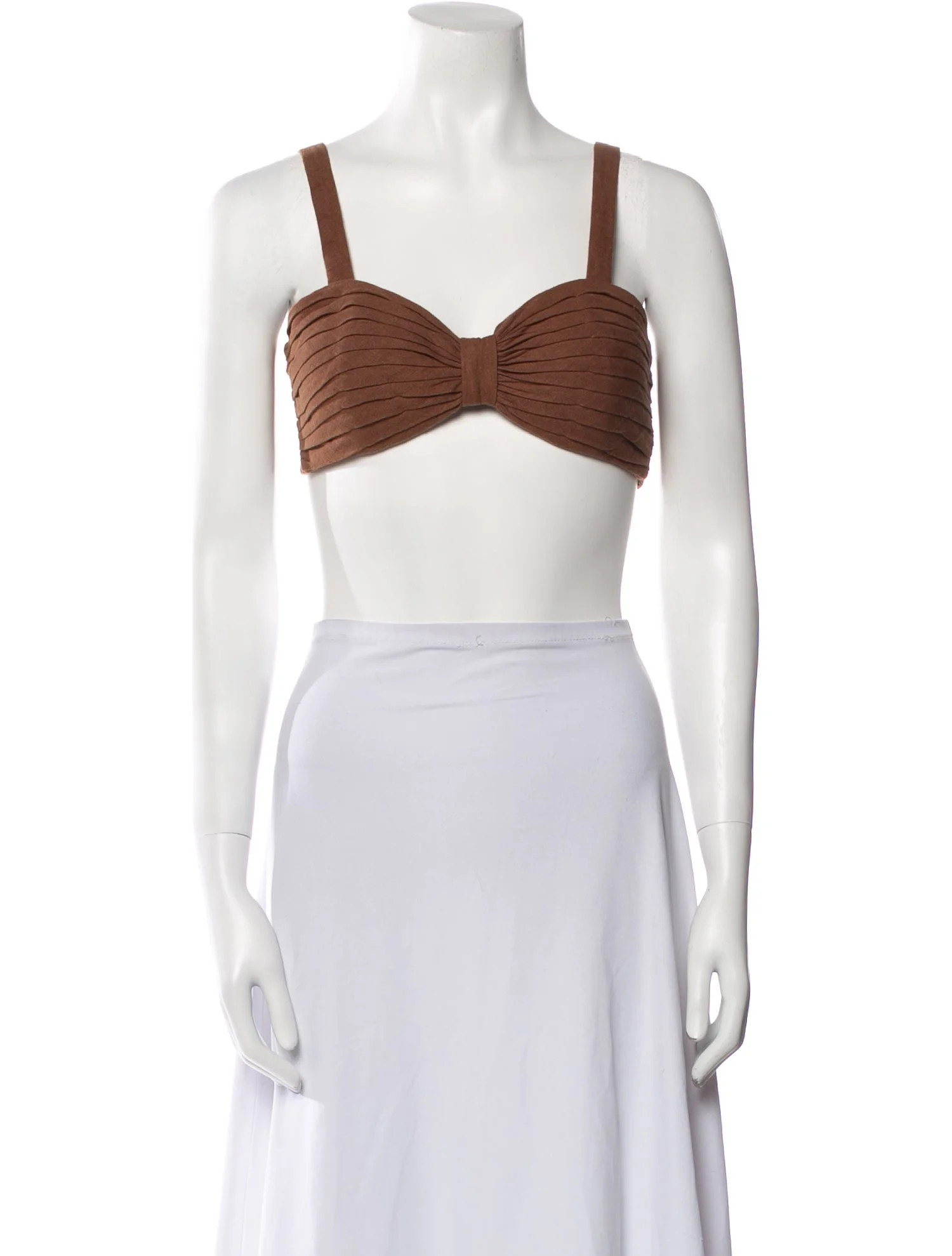 Square Neckline Sleeveless Crop Top | The RealReal