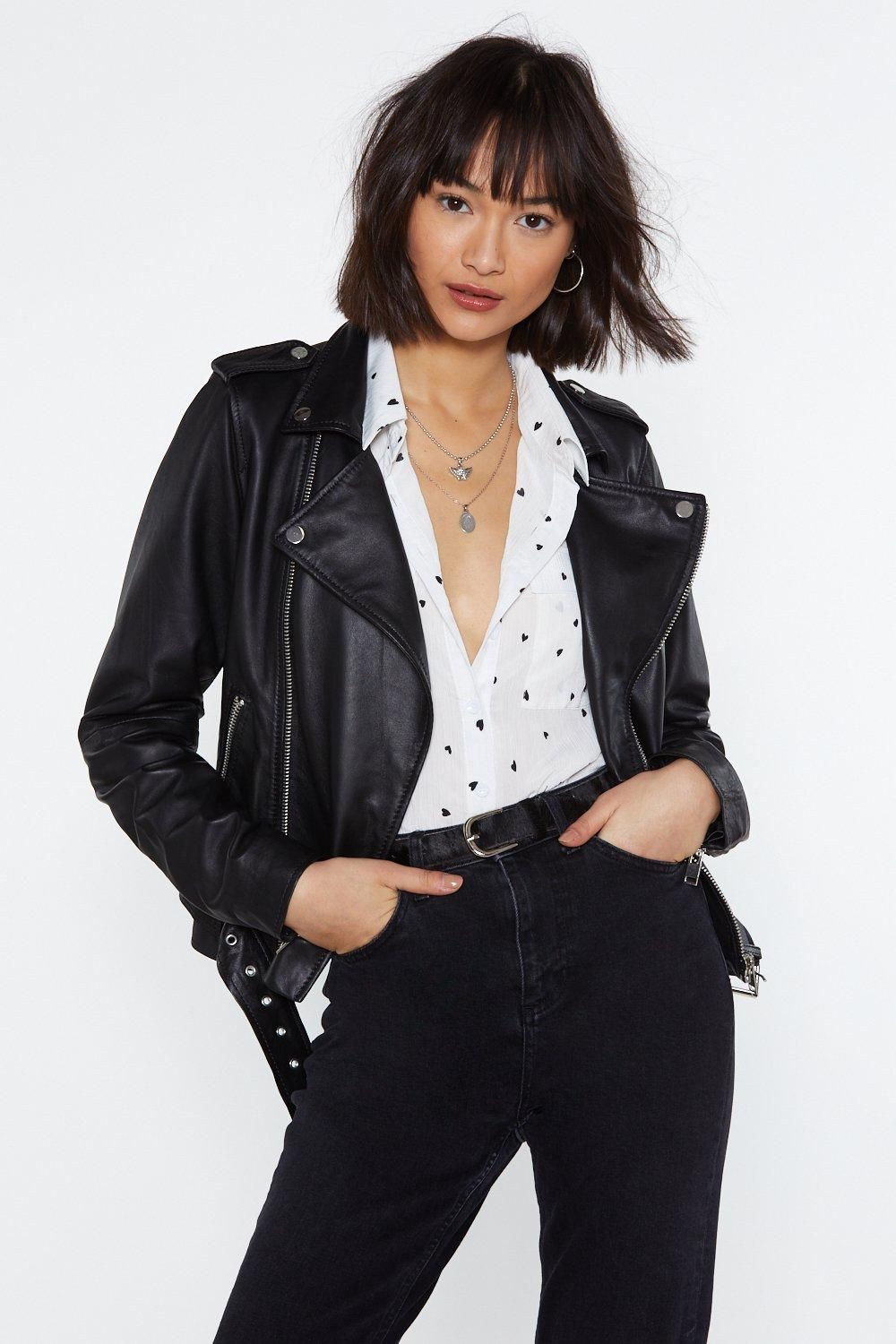 Leather It on Belted Moto Jacket | NastyGal (US & CA)