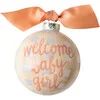 Welcome Baby Girl Gingham Glass Ornament | Maisonette