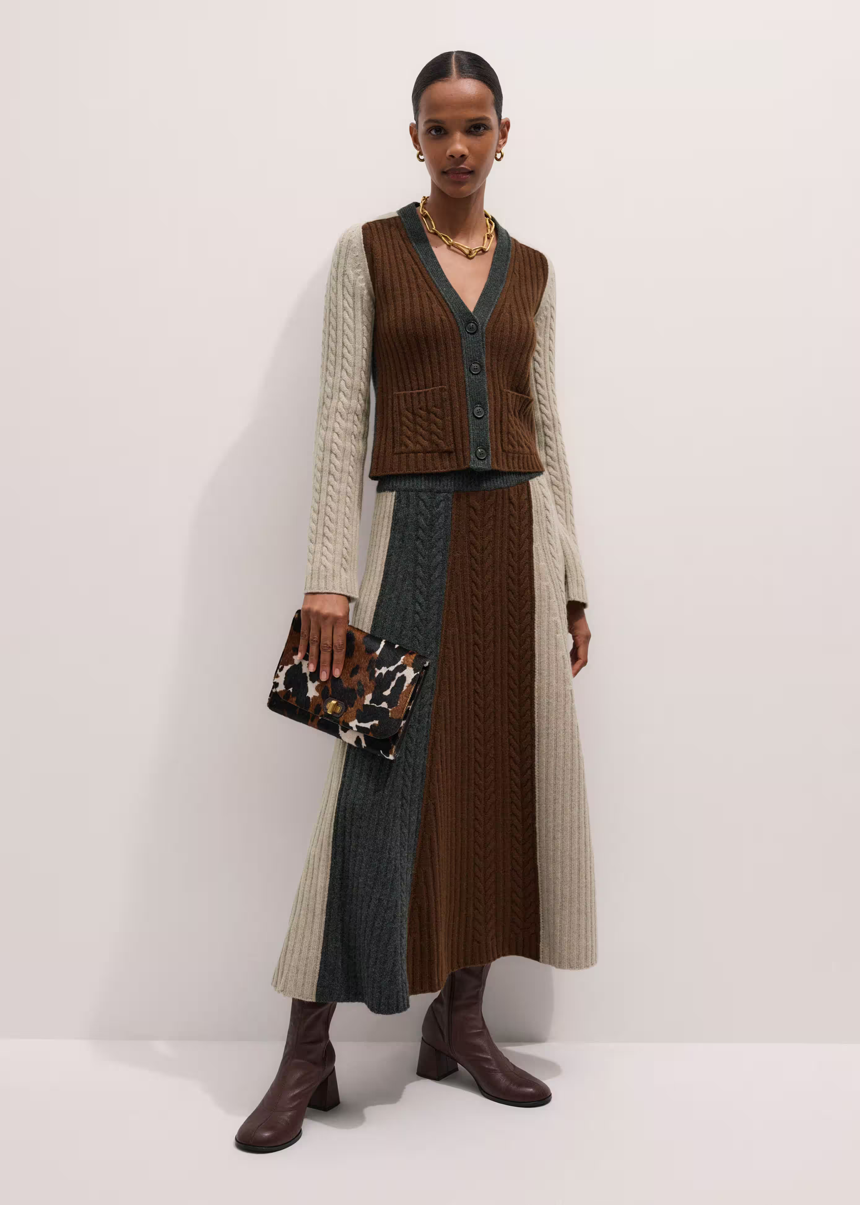 Cable Maxi Skirt Merino + Cashmere | ME+EM Global (Excluding US)