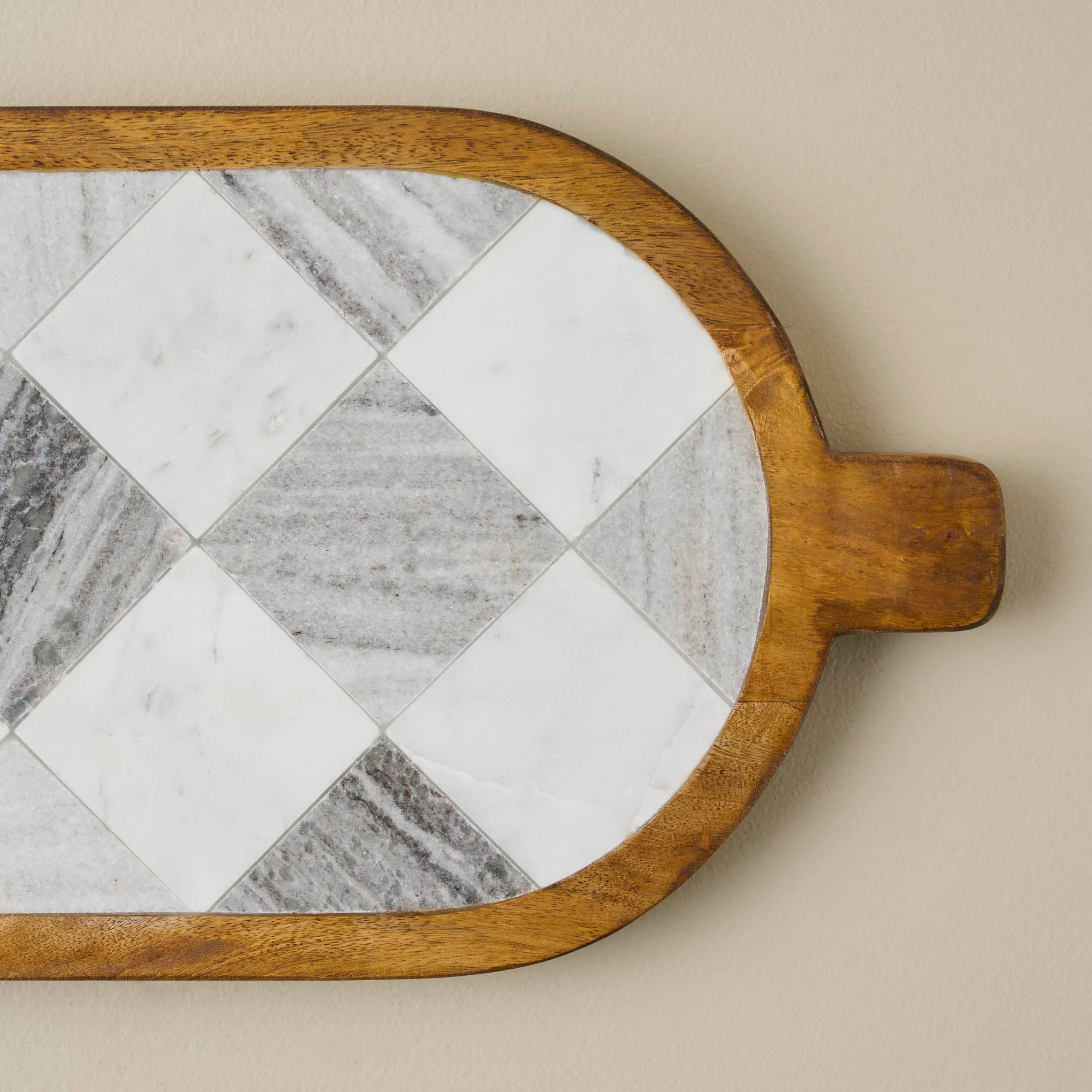 Everett Checkered Marble Serving Board | Magnolia