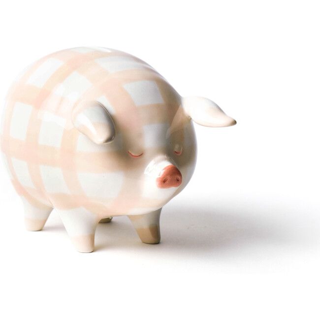 Piggy Bank, Blush Gingham | Maisonette