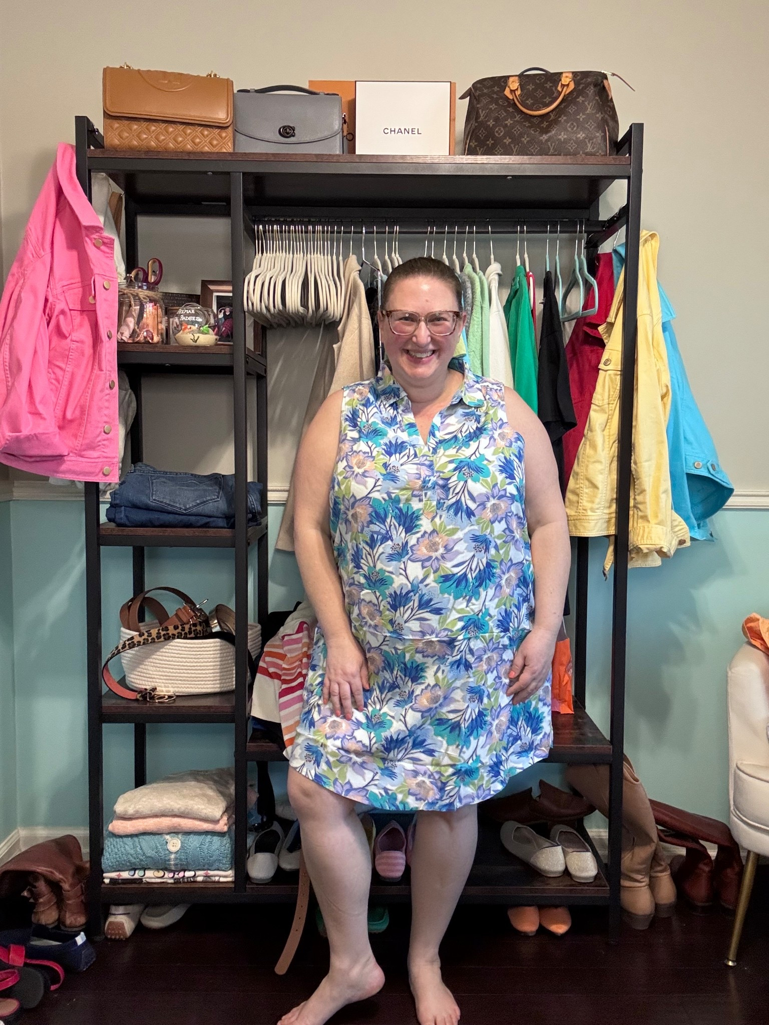 Make-up free try-on of this adorable light spring dress. 

I am wearing my true size, xxl. 

The xl fit but was short on my 5’1” body & pulled a bit through my bust and butt  

#LTKPetite #LTKFindsUnder50 #LTKOver40