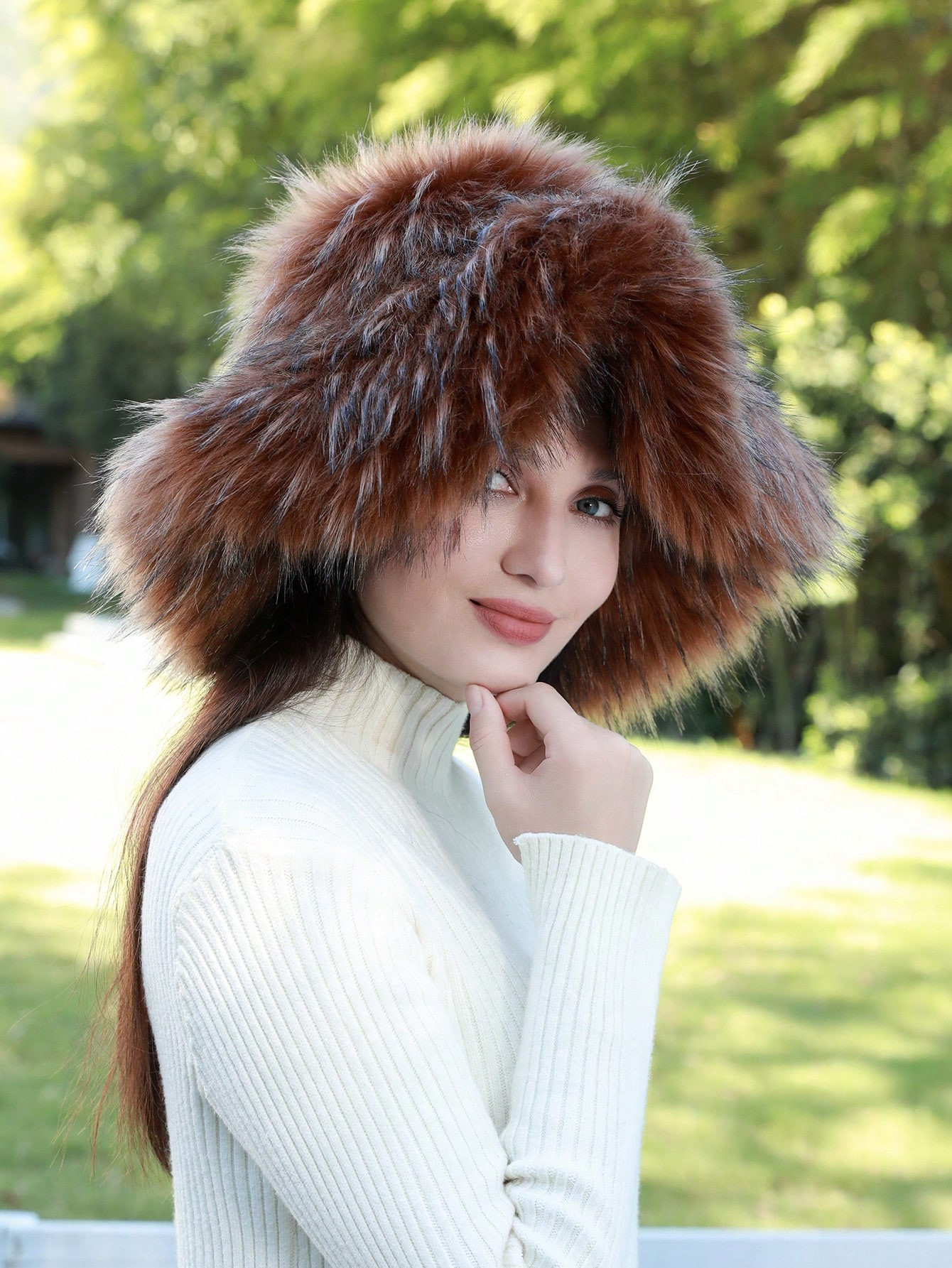 Women's Winter Fluffy Russian Style Hat Warm Cap Winter Hat | SHEIN