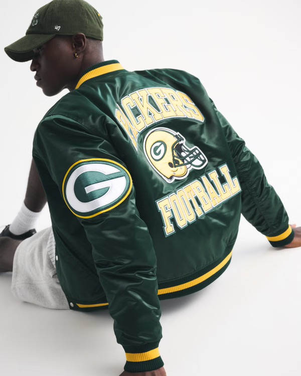 Green Bay Packers Varsity Bomber Jacket | Abercrombie & Fitch (US)