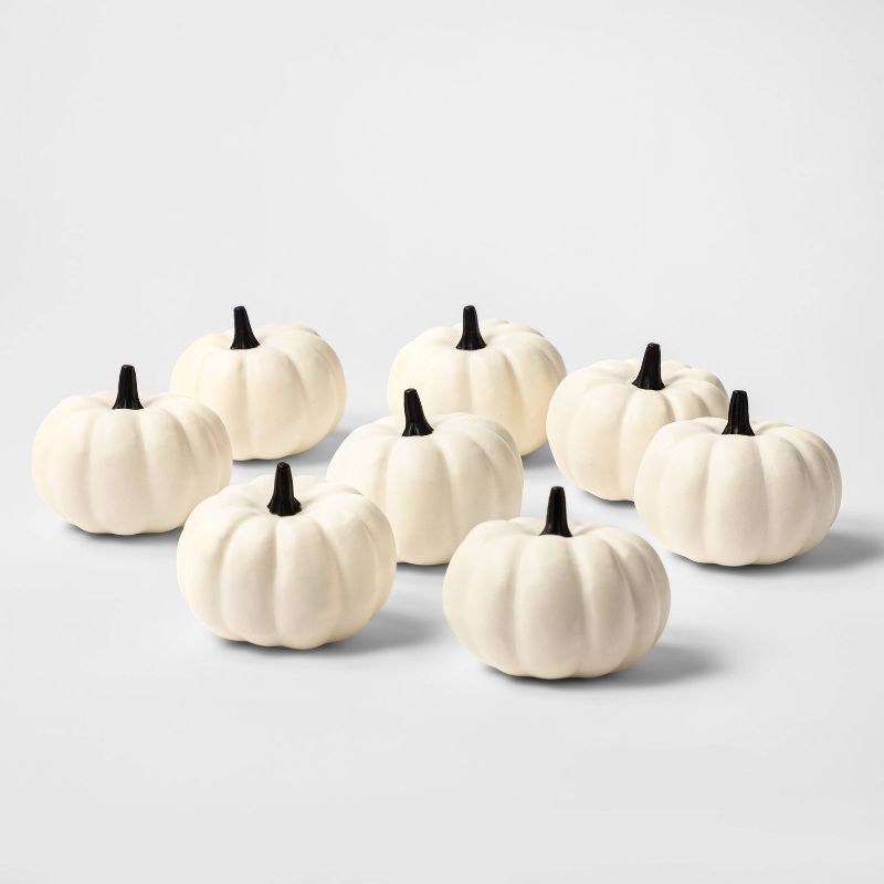 8ct Painted Pumpkins White Halloween Decorative Sculpture Set - Hyde &#38; EEK! Boutique&#8482; | Target