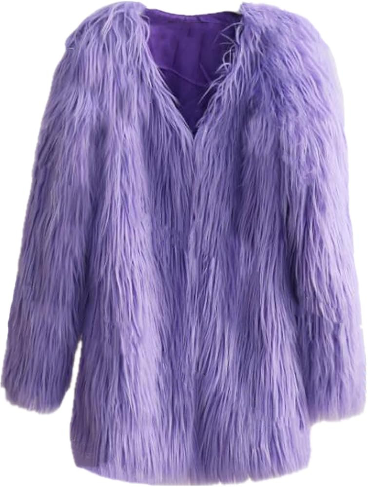 Lisa Colly Womens Winter Coat Outfit Purple Fur Coat Taylor Swift Lavender Haze Outfit Ideas Amazon | Amazon (US)