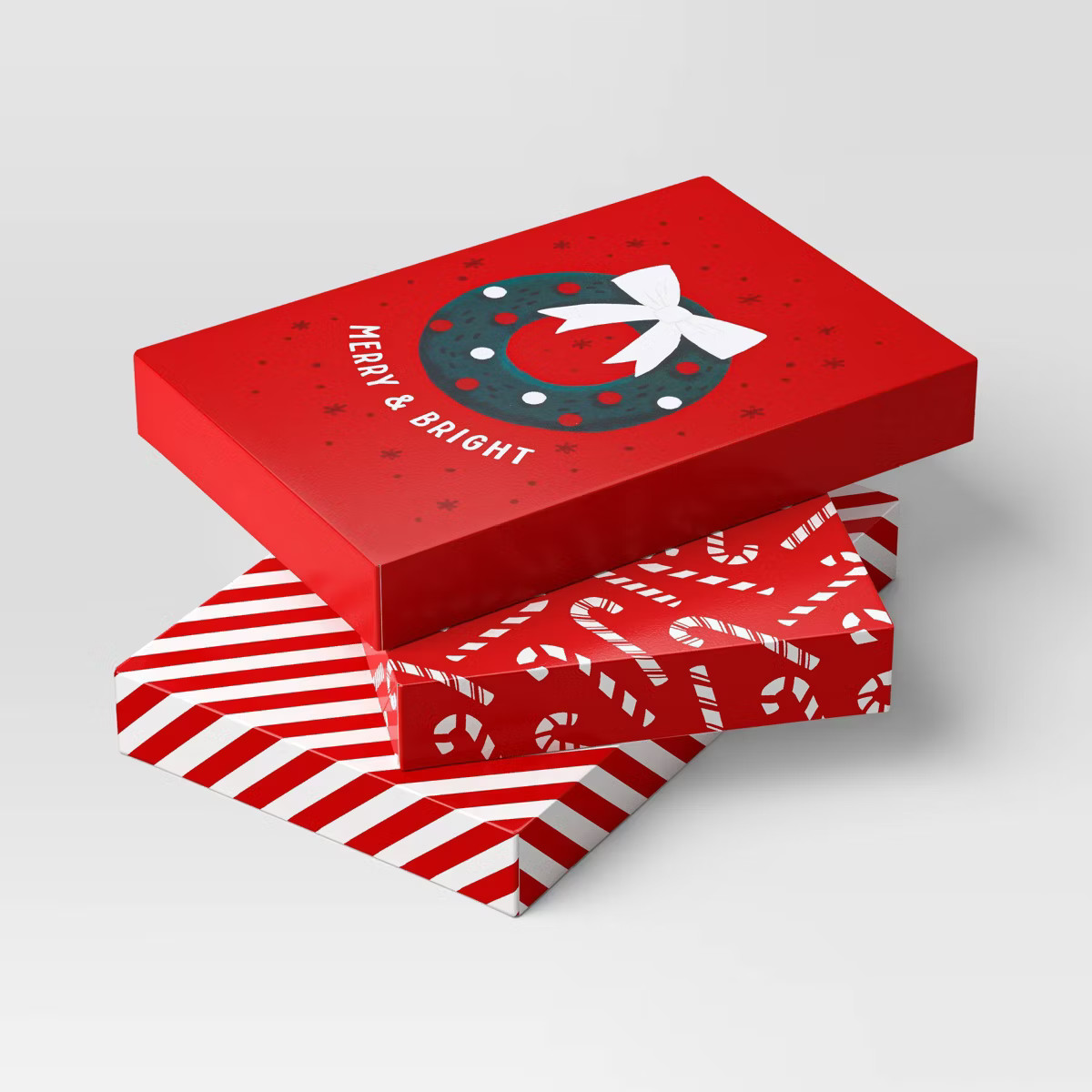 3ct Christmas Shirt Box Candy Canes Stripes Wreath - Wondershop™ | Target