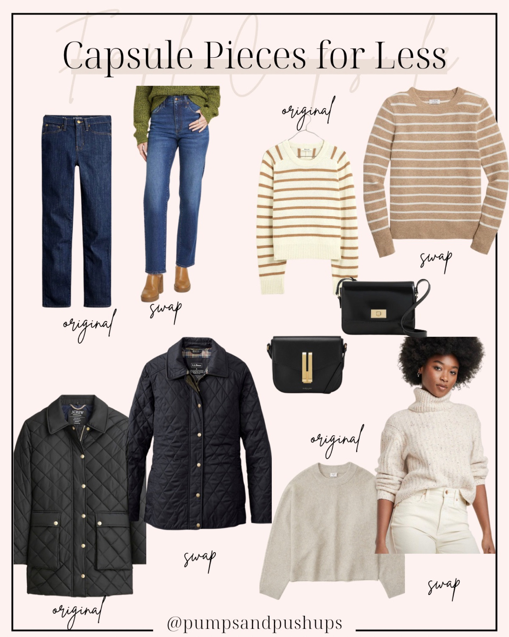  Capsule pieces for less 

Target jeans: 00 short 
* I haven’t tested the fit of the other swaps 

#LTKSeasonal #LTKstyletip