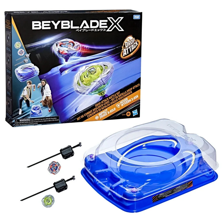Beyblade X Drop Attack Battle Set with Beystadium, 2 Right-Spinning Battling Top Arena Toys, and ... | Walmart (US)
