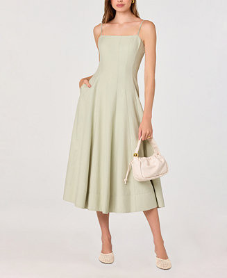 Women's Trisha Sleeveless Square Neck Dress | Macy's