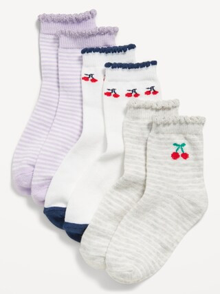 Ruffle-Cuff Crew Socks 3-Pack for Toddler & Baby | Old Navy (US)