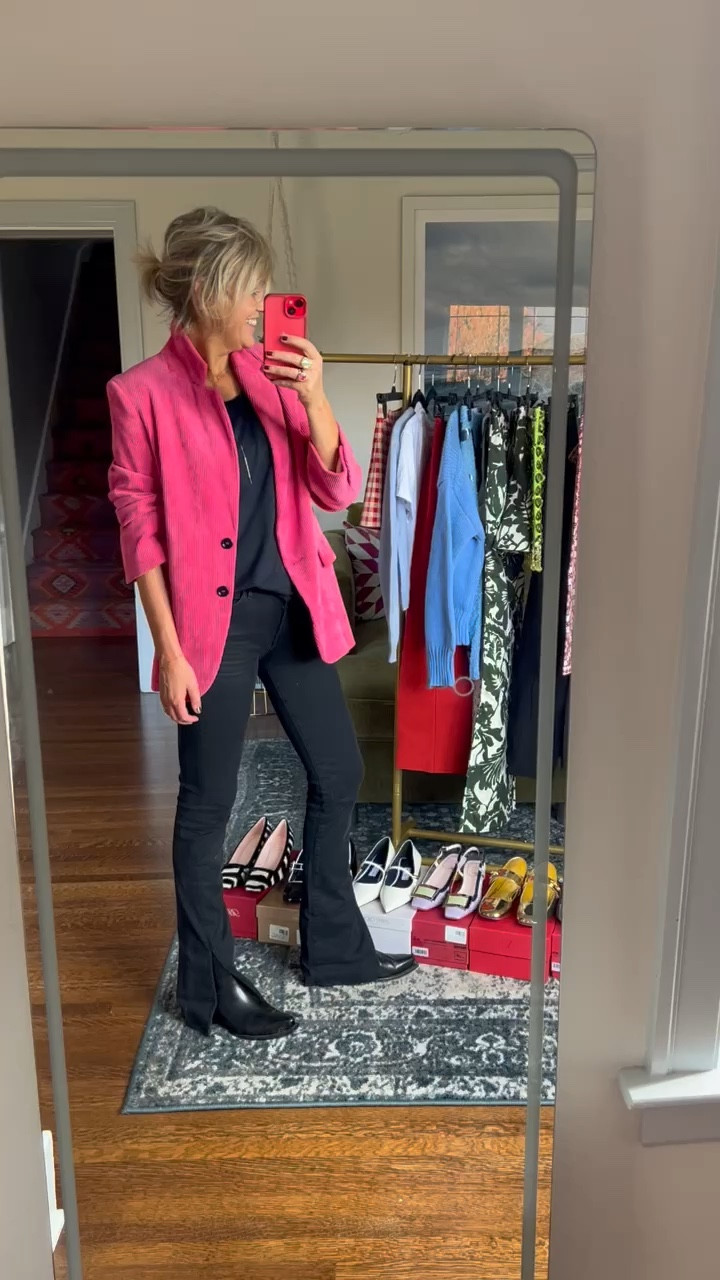 A little break from the Brown and Bordeaux 🤩 Fun client fitting 

Shop my look and a few fitting faves 

#LTKStyleTip #LTKOver40 #LTKWatchNow