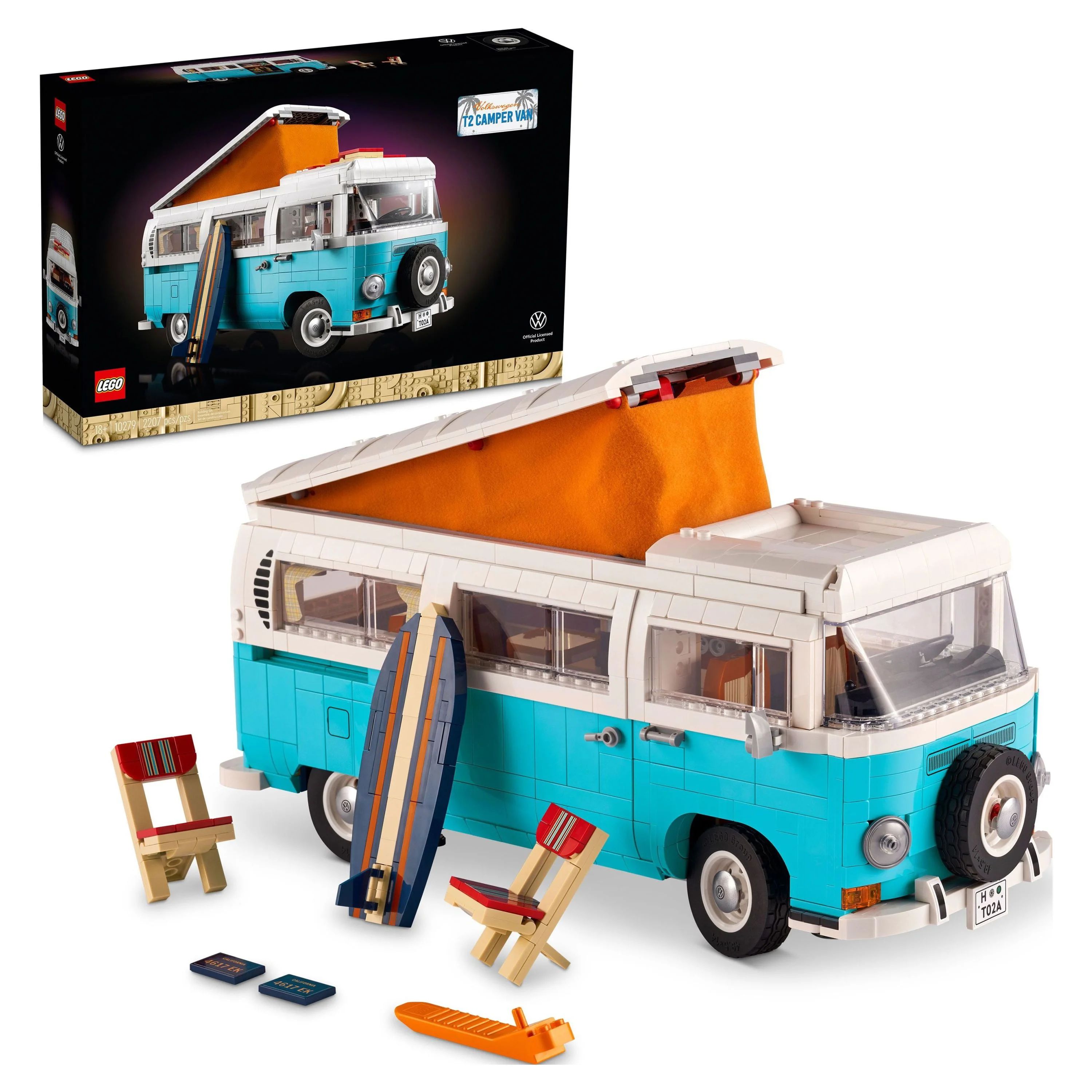 LEGO Volkswagen T2 Camper Van 10279 Building Kit (2,207 Pieces) | Walmart (US)