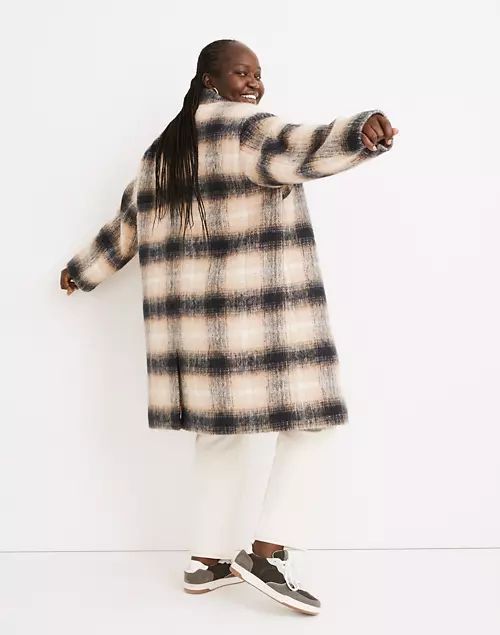 Plus Courton Cocoon Coat in Plaid | Madewell