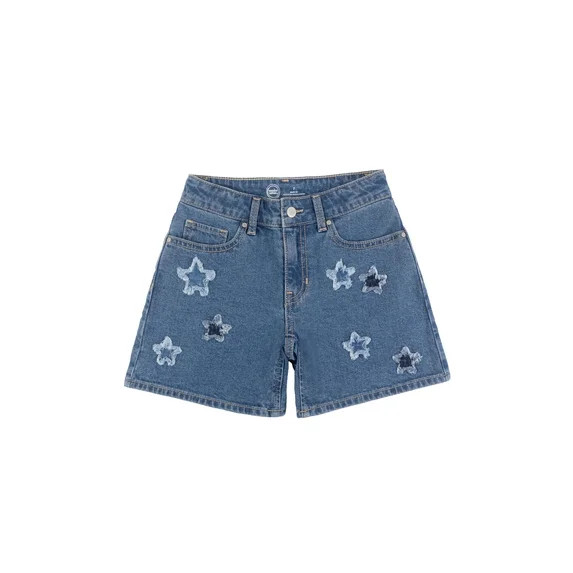 Wonder Nation Girls Baggy Denim Shorts, Size 5-18 | Walmart (US)