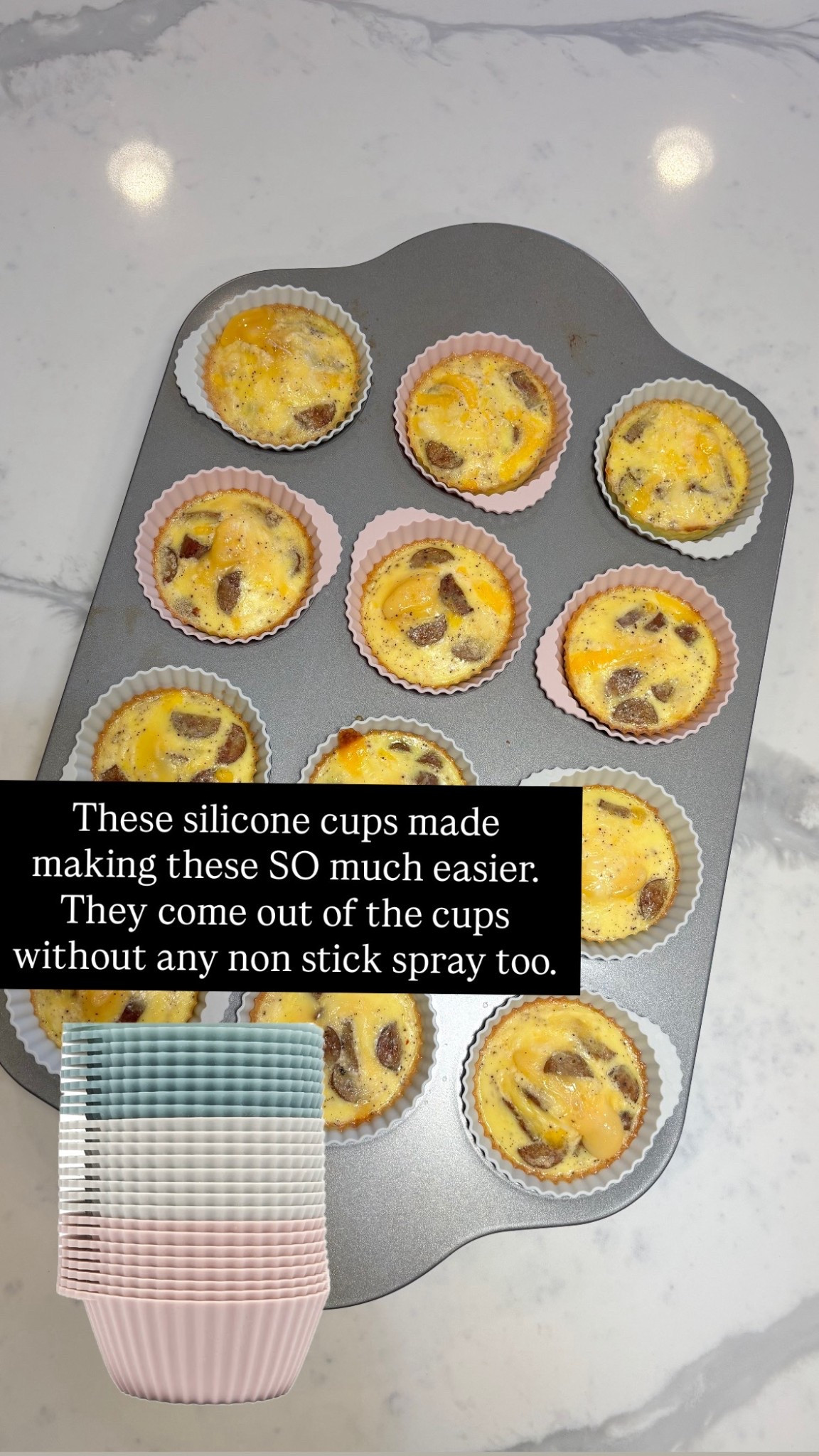 These Amazon silicone cups made making these egg bites SO much easier. They come out of the cups without any non stick spray  

#LTKdayinmylife #LTKfoodie #LTKHome