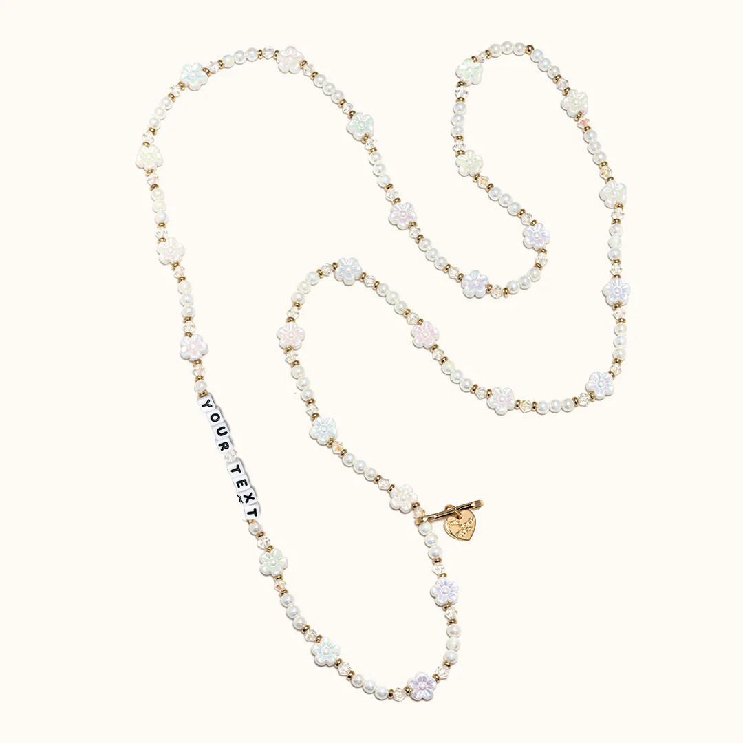 Custom Iridescent Flowers Lanyard | Little Words Project